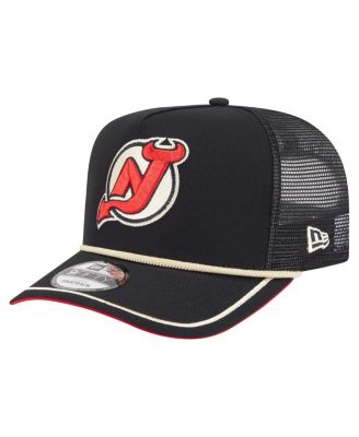 New Era - Men's Black New Jersey Devils Vintage Team Rope A-Frame 9FIFTY Snapback Hat
