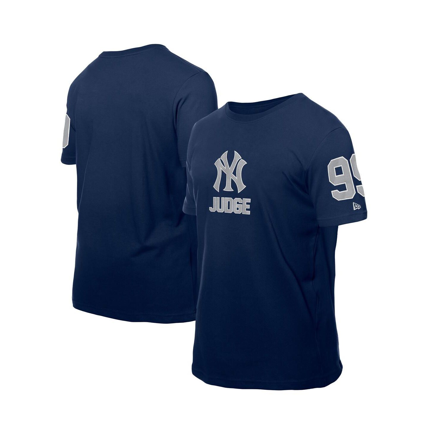 Мужская футболка New Era Aaron Judge Navy New York Yankees Design Lab Name & Number — фото 1