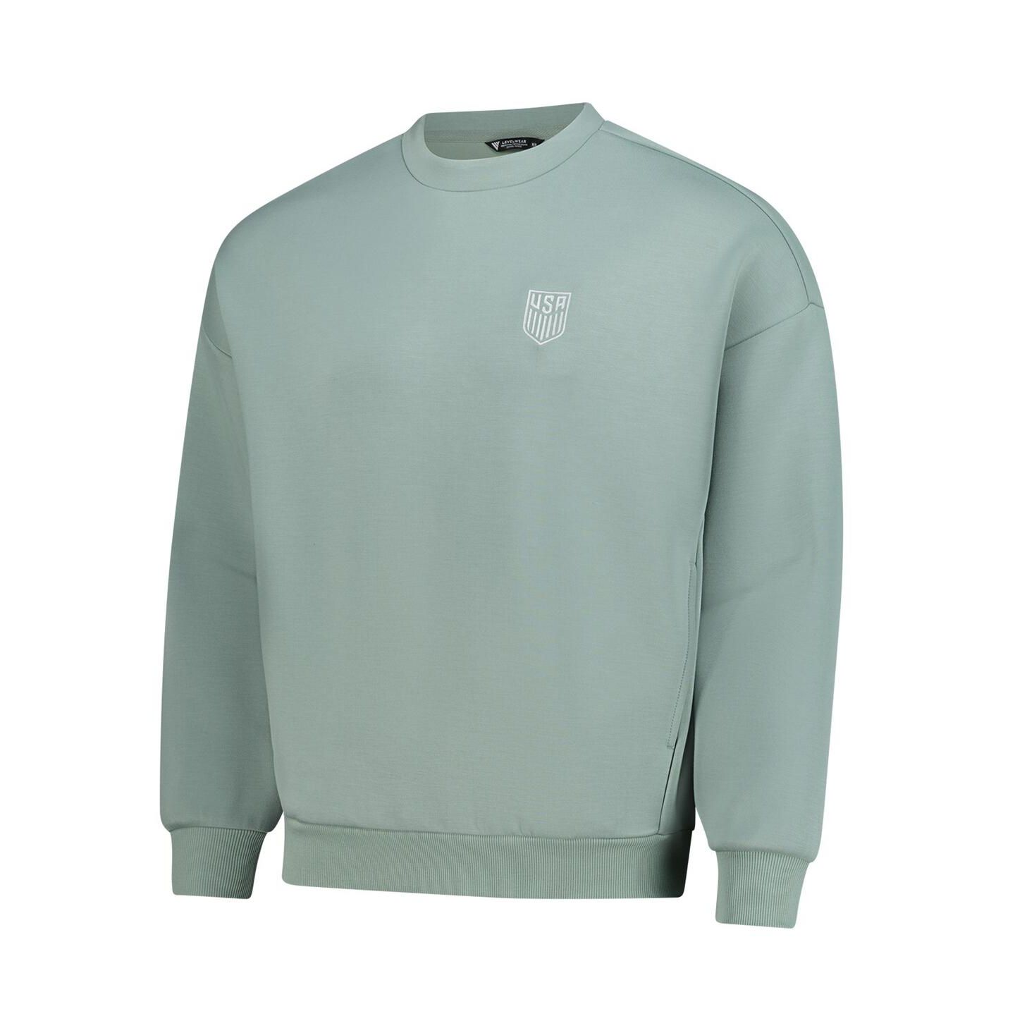 Толстовка LevelWear Green Usmnt Luxe Signature Tri-Blend Pullover — фото 2