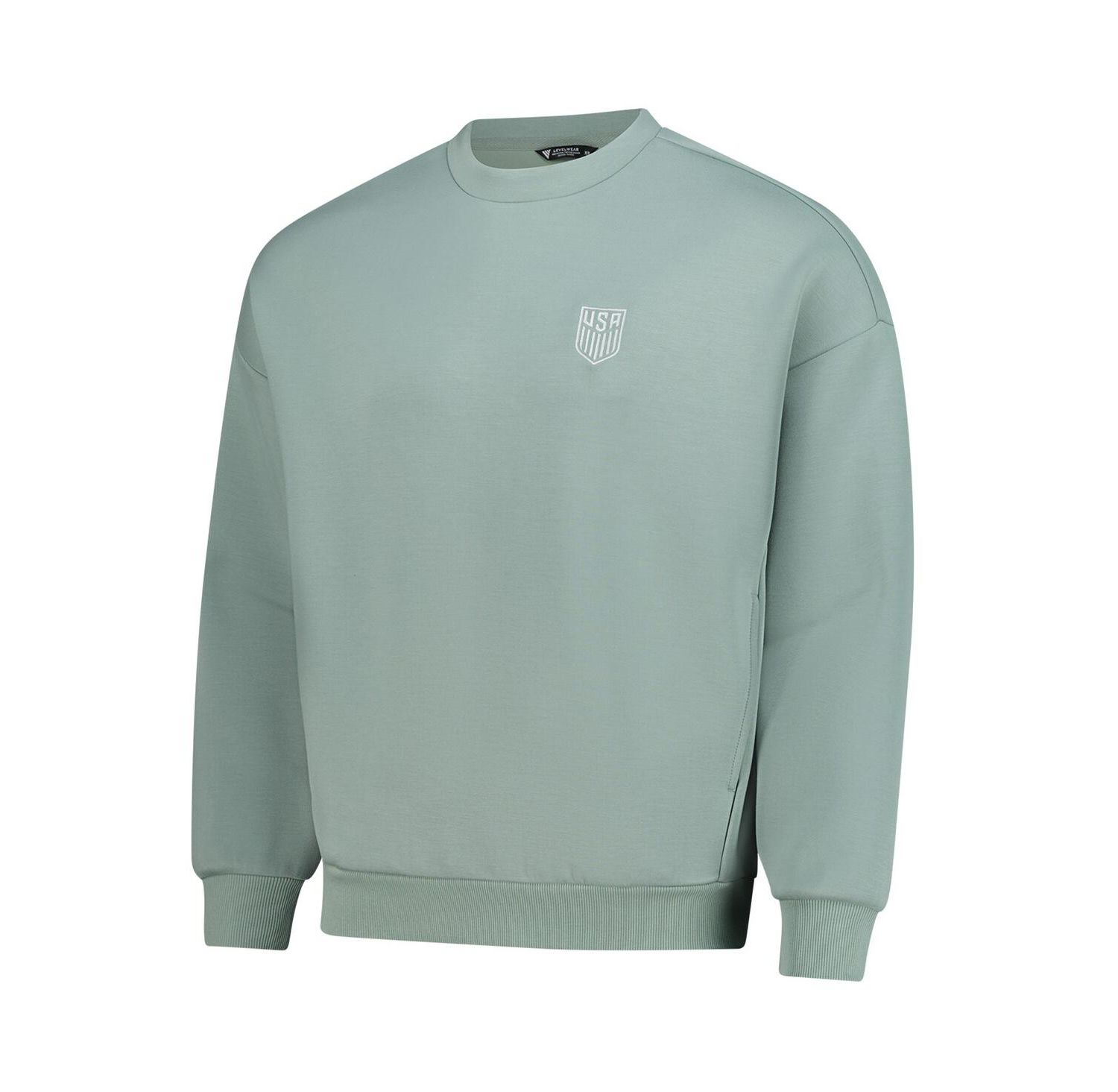 Men's and Women's Green USMNT Luxe Signature Tri-Blend Pullover Sweatshirt
