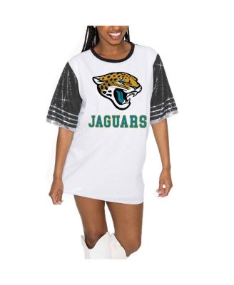 Gameday Couture - Women's White/Black Jacksonville Jaguars Bling It Full Sequin Jersey Dress