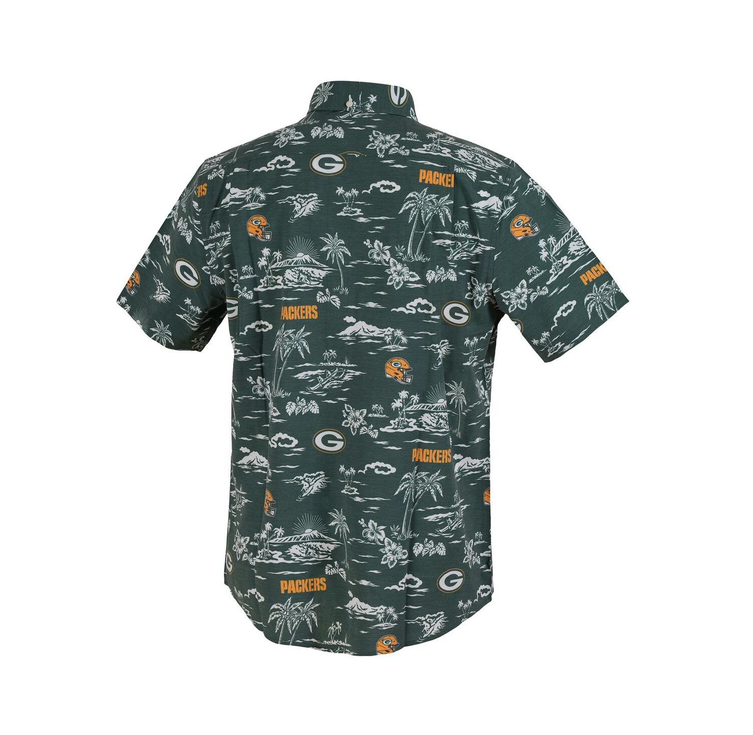 Men's Green Green Bay Packers Kekai Performance Button-Down Shirt