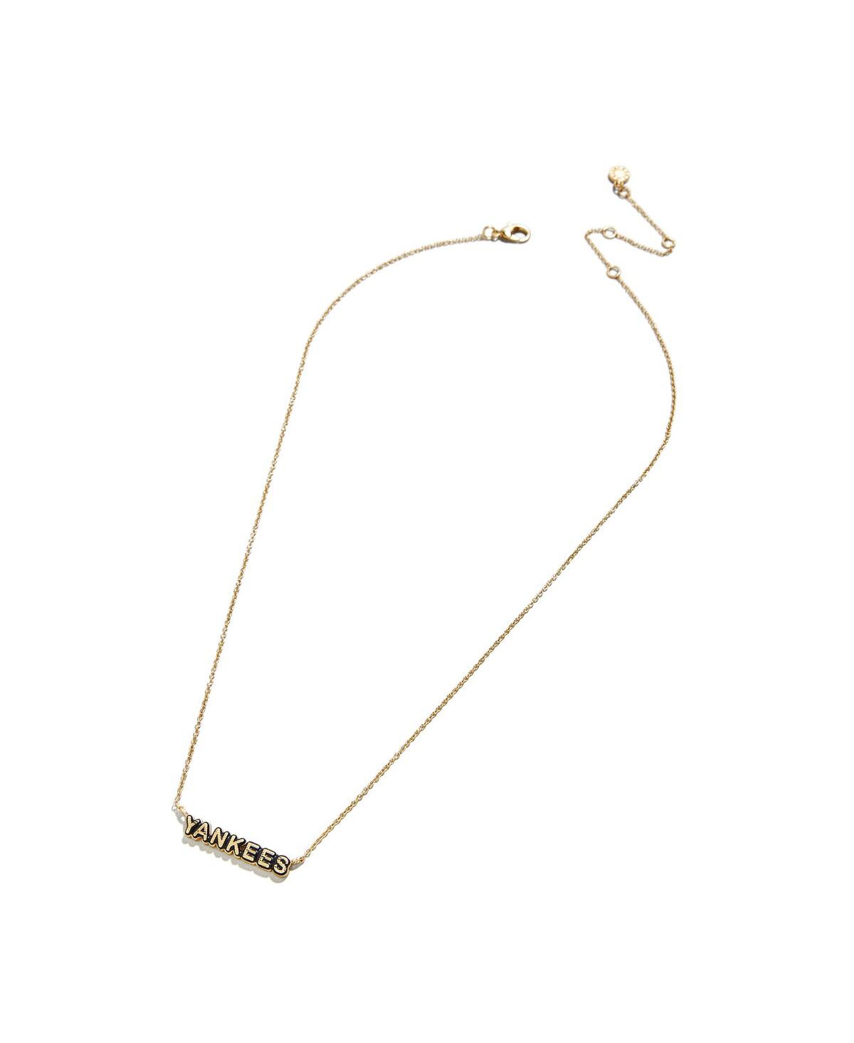 New York Yankees Delicate Enamel Necklace - Gold, Navy