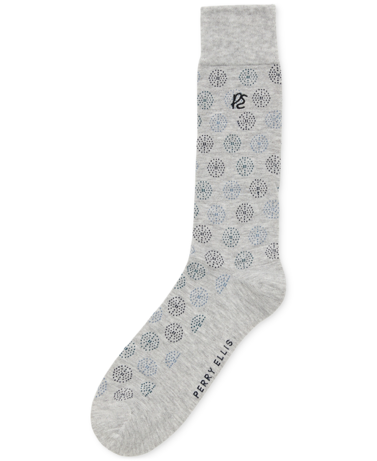 Perry Ellis Portfolio Men's Medallion Socks In Gray