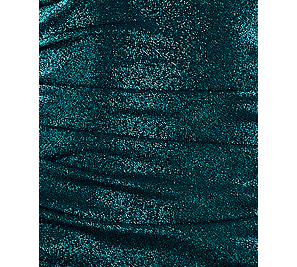 Emerald Sundae Juniors' Glitter-knit Cowlneck Mini Dress In Green