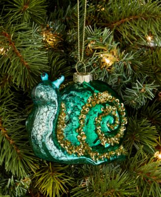 Enchanted Forest Glass Snail Ornament, Macy's Exclusive