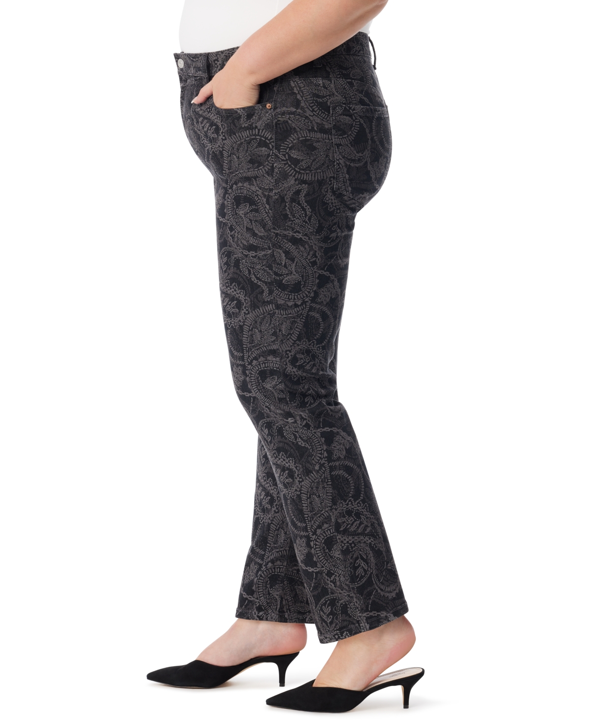 Gloria Vanderbilt Plus Size Amanda Paisley Jeans In Multi