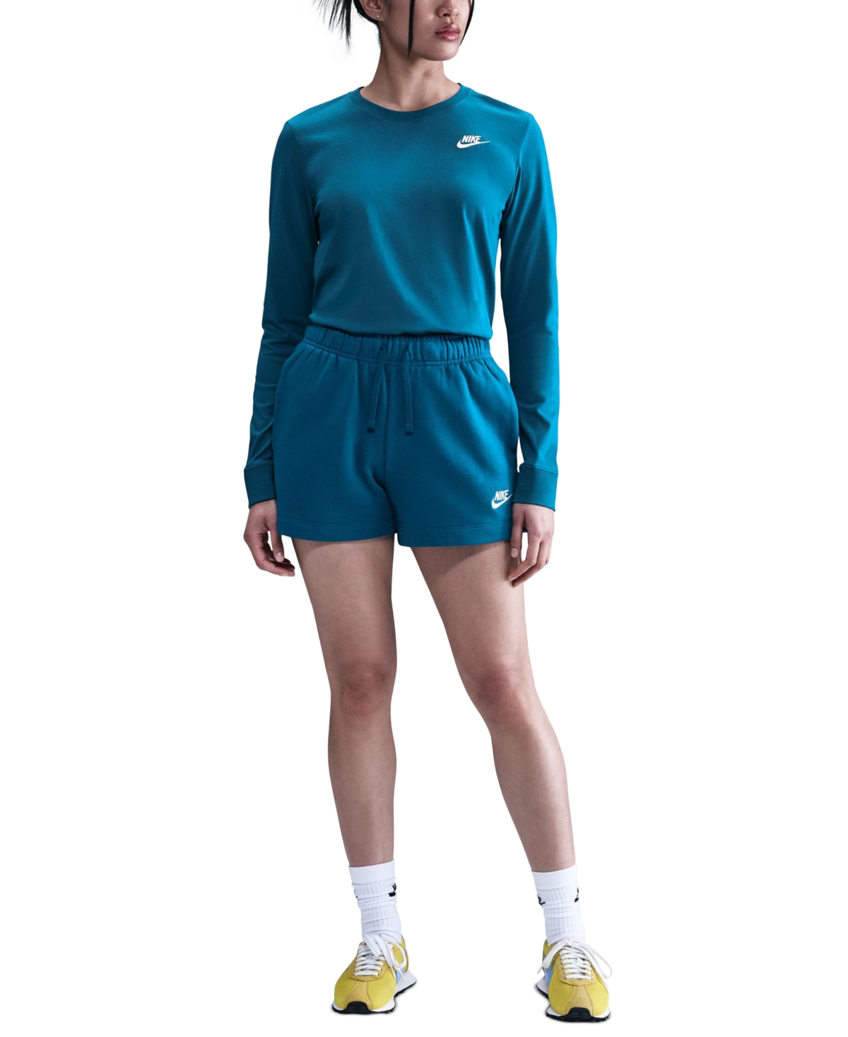 Nike Sportswear Club Women's Cotton Long-sleeve T-shirt In Multi