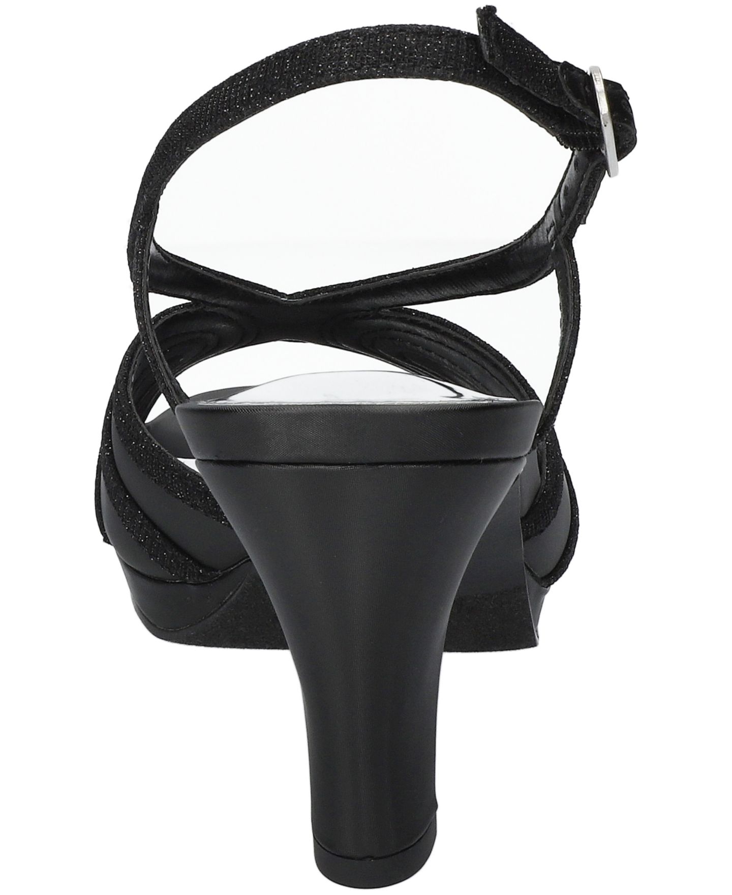 Женские сандалии Easy Street Starlight Heeled, цвет: Чёрный атласный — фото 3