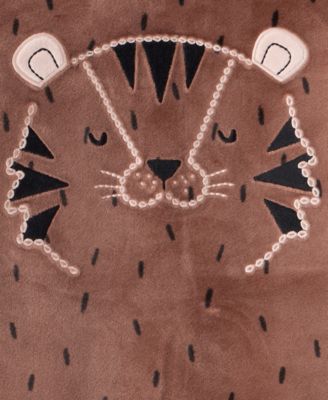 Toddler Boys Tiger-Print Velour Long-Sleeve 2-Piece Pajamas