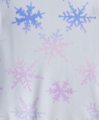 Toddler Girls Snowflake Tie-Dye Velour Long-Sleeve 2-Piece Pajamas 