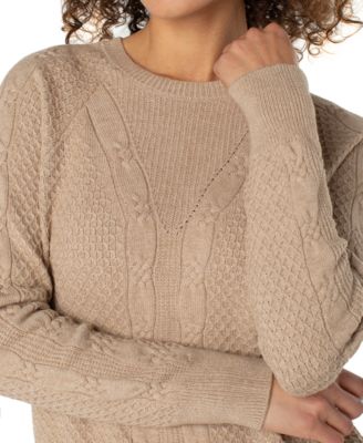 Women's Crewneck Long-Sleeve Raglan Sweater