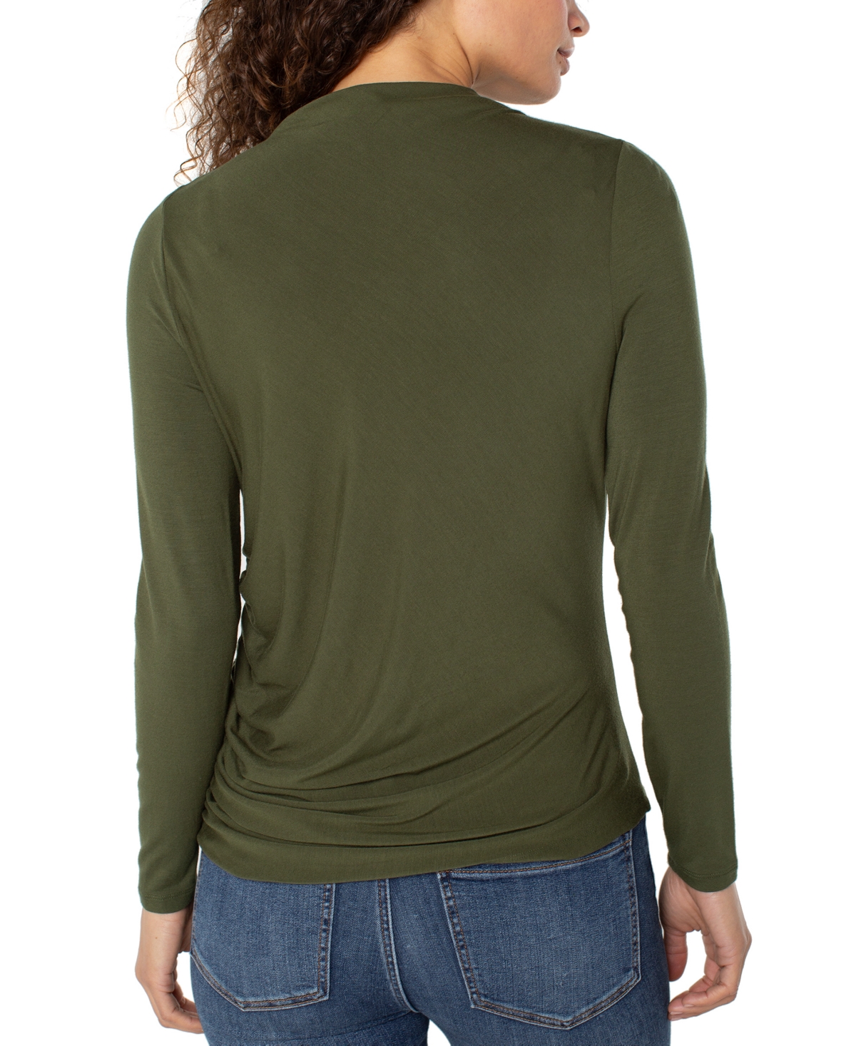 Liverpool Los Angeles Ruched Top In Green