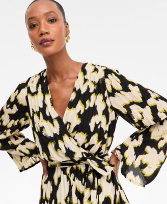 Women's Printed Surplice-Neck Maxi Dress, Macy's Exclusive