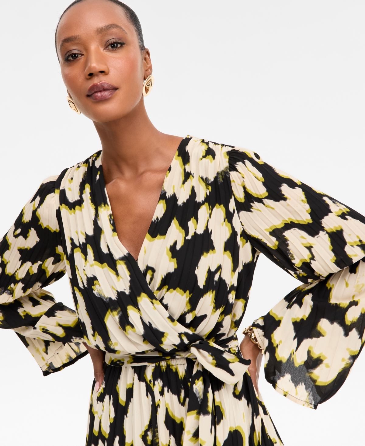 Inc International Concepts Women's Printed Surplice-neck Maxi Dress, Macy's Exclusive In Multi
