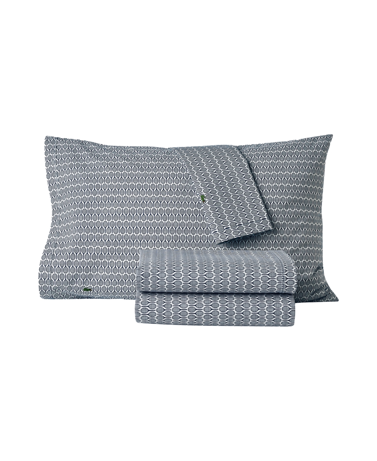 Lacoste Racquet 200-Thread Count Cotton -Pc. Sheet Set