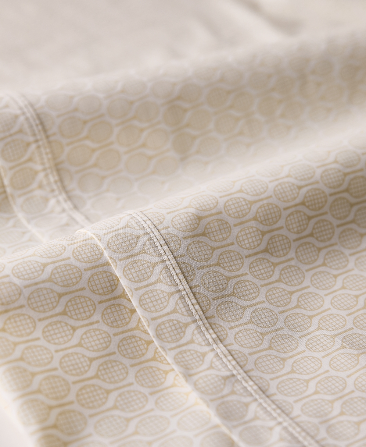 Lacoste Racquet 200-thread Count Cotton 3-pc. Sheet Set, Twin In Neutral