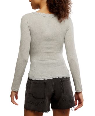 Women's Big Love Lace-Trim Button-Front Cardigan