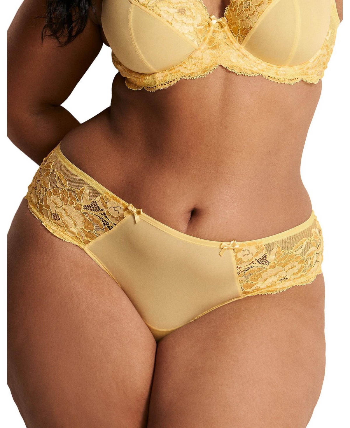 Vicky Women's Plus-Size Hipster Panty - Light yellow