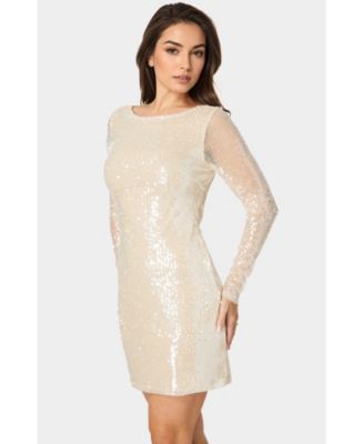 Women's Cowl Back Sequin Mini Dress