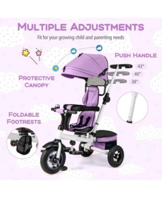 Toddler 5-in-1 Folding Trike 1-5 Years Old w/ Safety Harness Storage