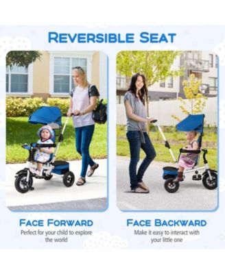 Toddler 5-in-1 Folding Trike 1-5 Years Old w/ Safety Harness Storage