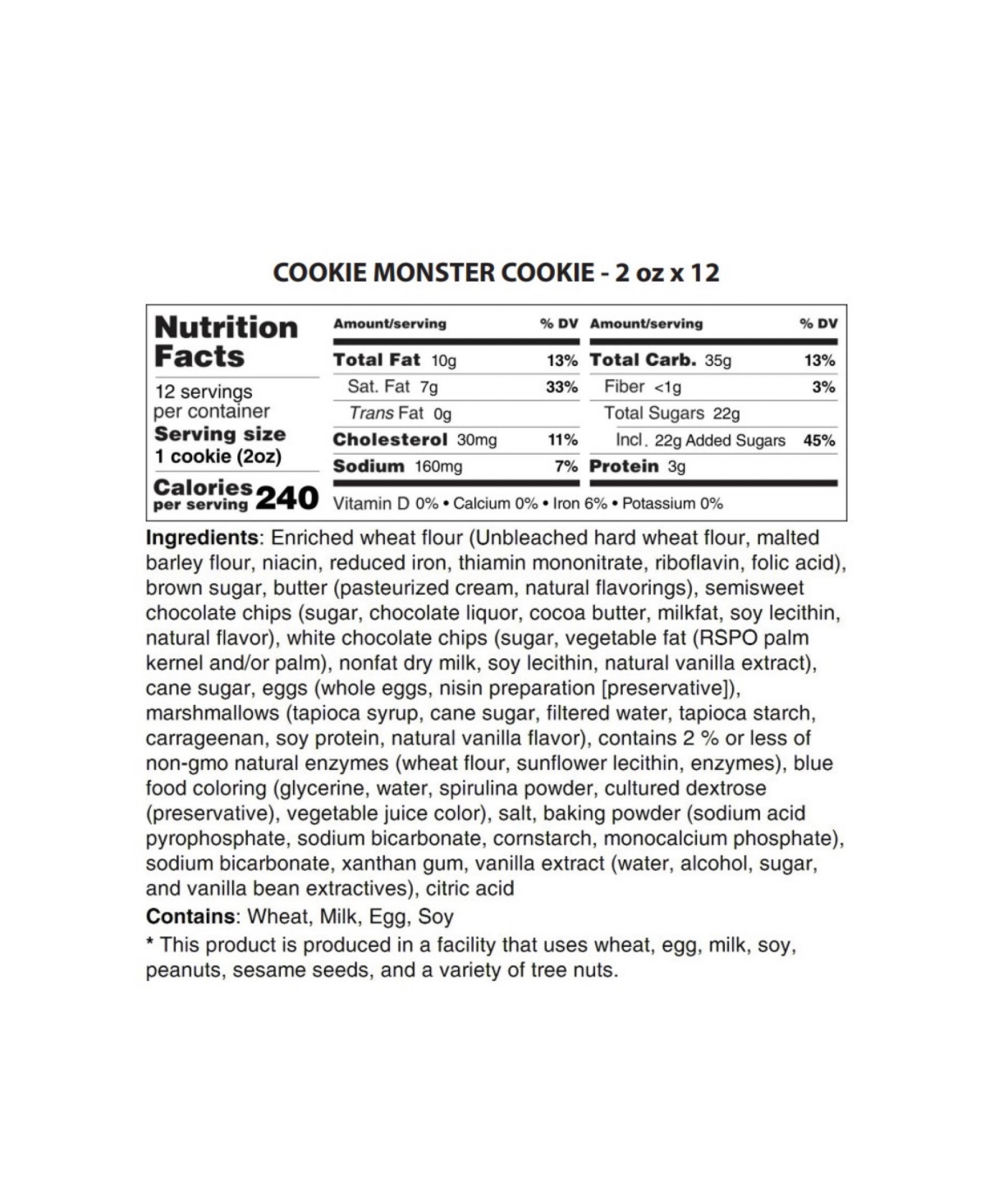 The Cravory Cookie Monster Cookies Gift Box