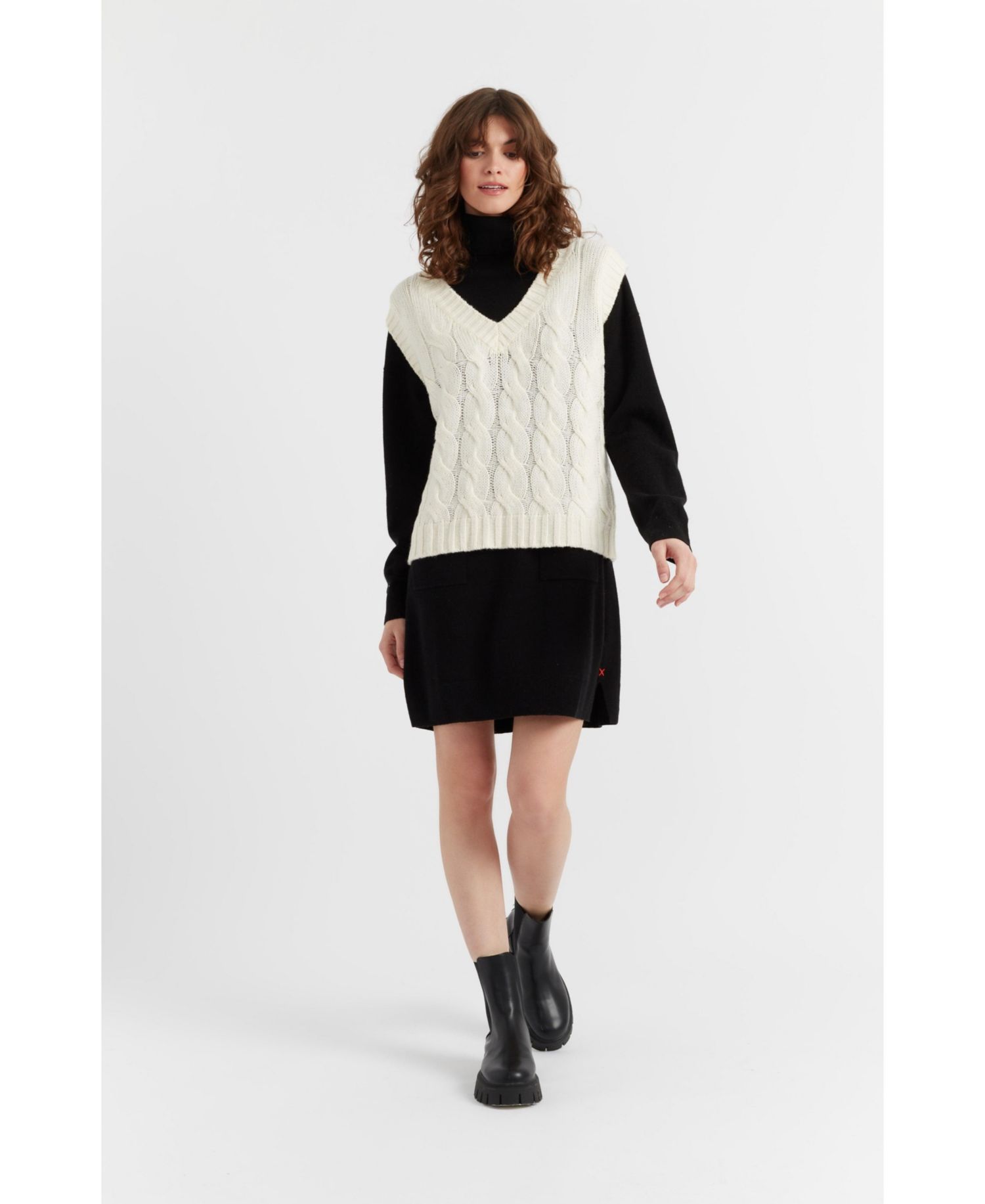 Women's Chinti and Parker Cashmere Rollneck Dress