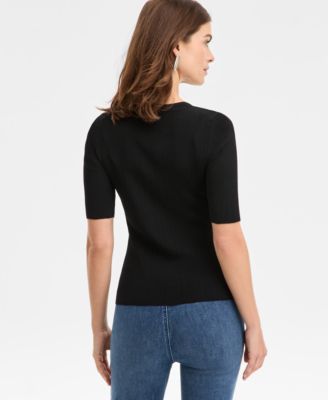 Women's Rib-Knit Crewneck Sweater, Macy's Exclusive 