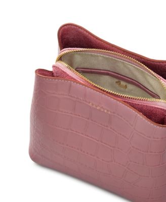 Dukes Place Faux Croc Mini Compartment Crossbody Bag