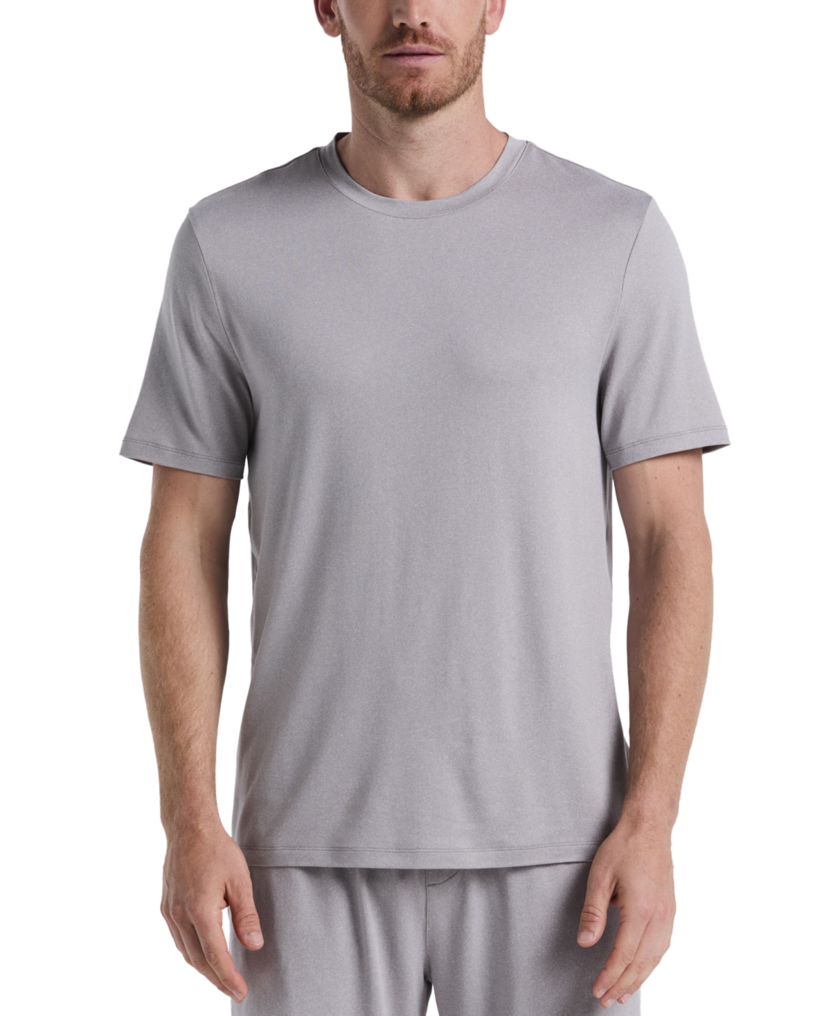 Perry Ellis Portfolio Men's Crewneck Pajama T-Shirt - Light Gray