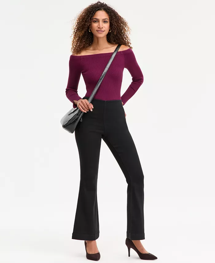 Women's High-Rise Pull-On Flare-Leg Jeans