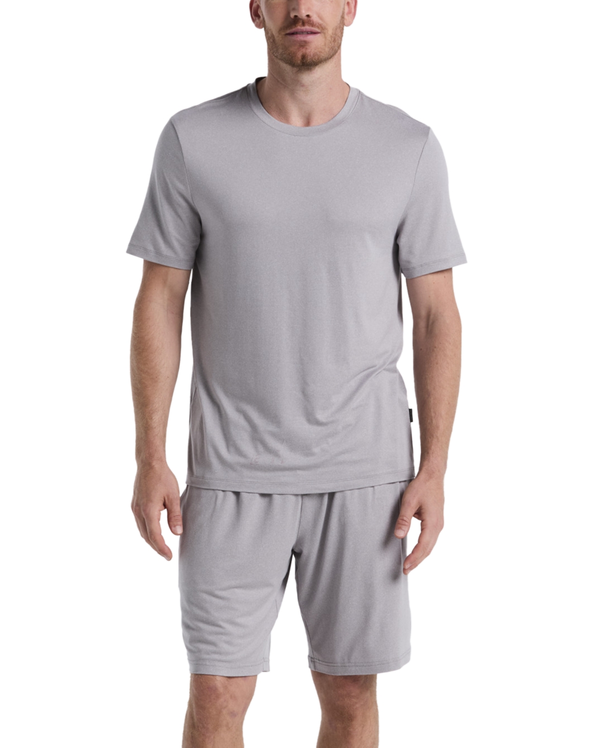 Perry Ellis Portfolio Men's Drawstring Pajama Shorts In Gray