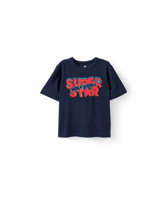 Little Girls Poppy Oversize Graphic Print Tee