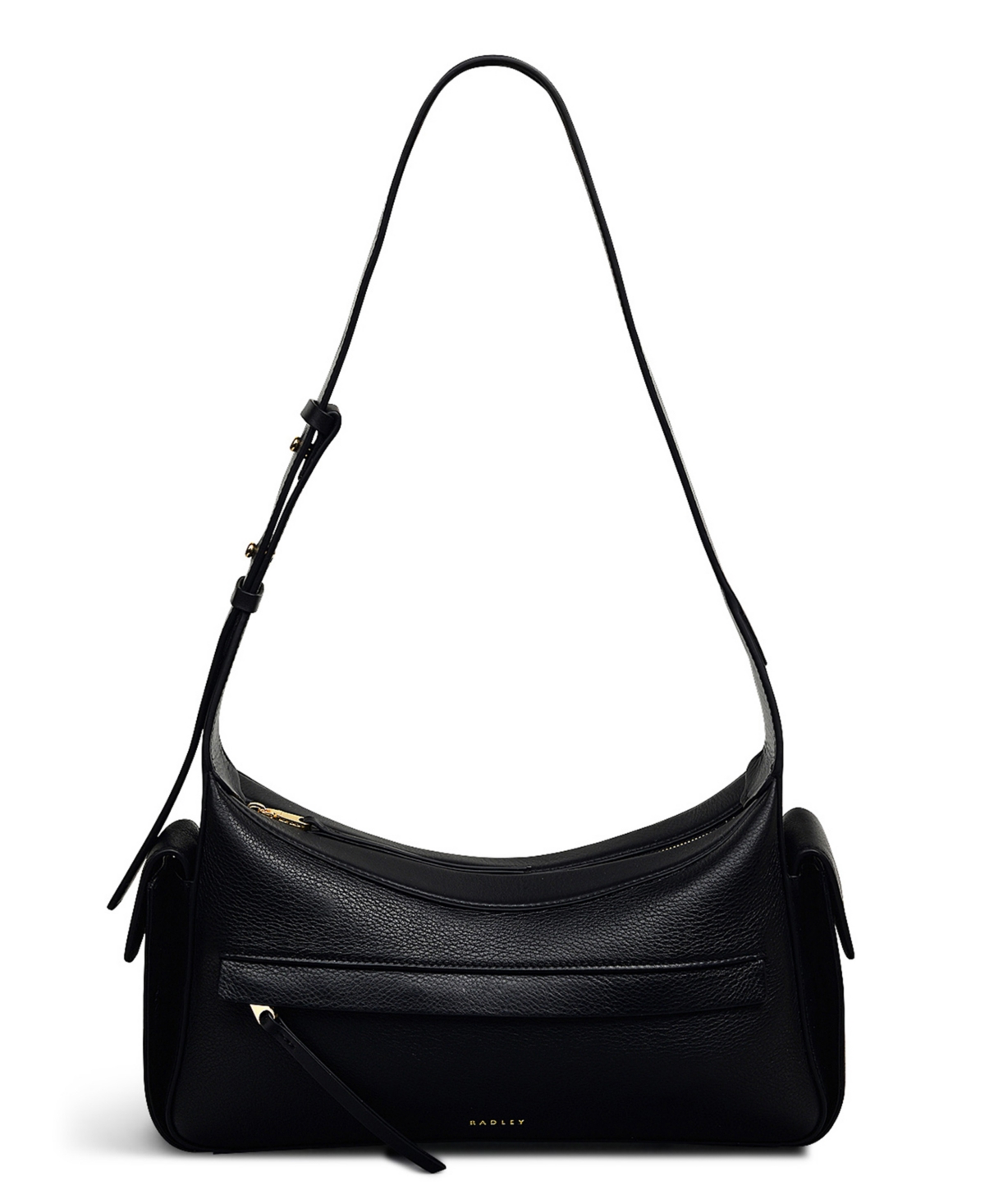 The Fitzrovia Small Zip Top Shoulder Bag - Black