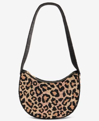 On 34th - Beaded Half Moon Shoulder Bag