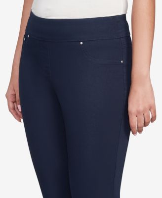 Petite Soft Denim Faux Pocket Pants