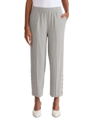 Women's High Rise Cropped Pull-On Pants