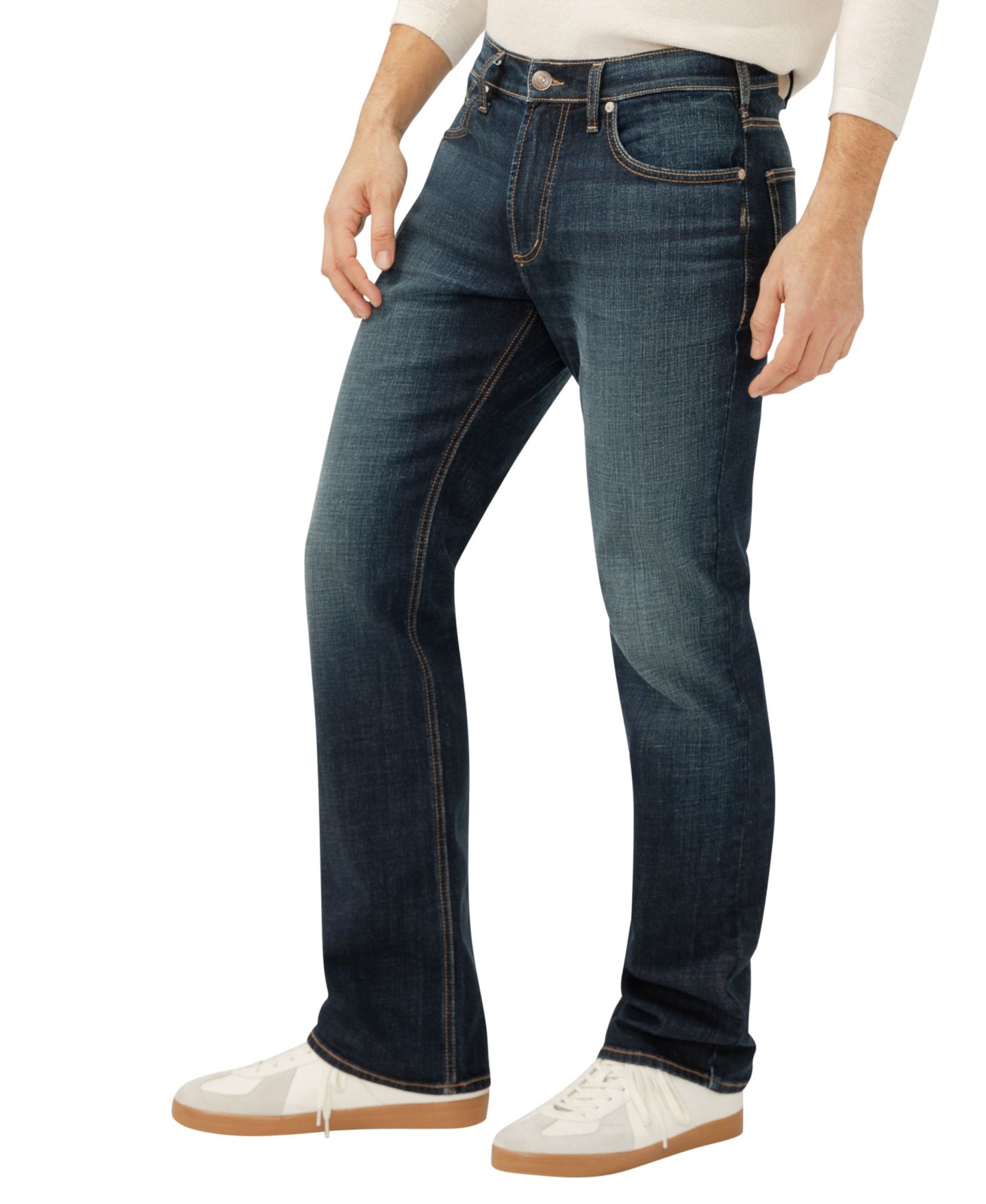 Мужские джинсы Silver Jeans Co. Jace Slim Fit Bootcut, цвет: Bronco — фото 3