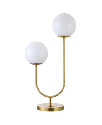 Dufrene 28" Metal 2-Light Table Lamp with Glass Shades