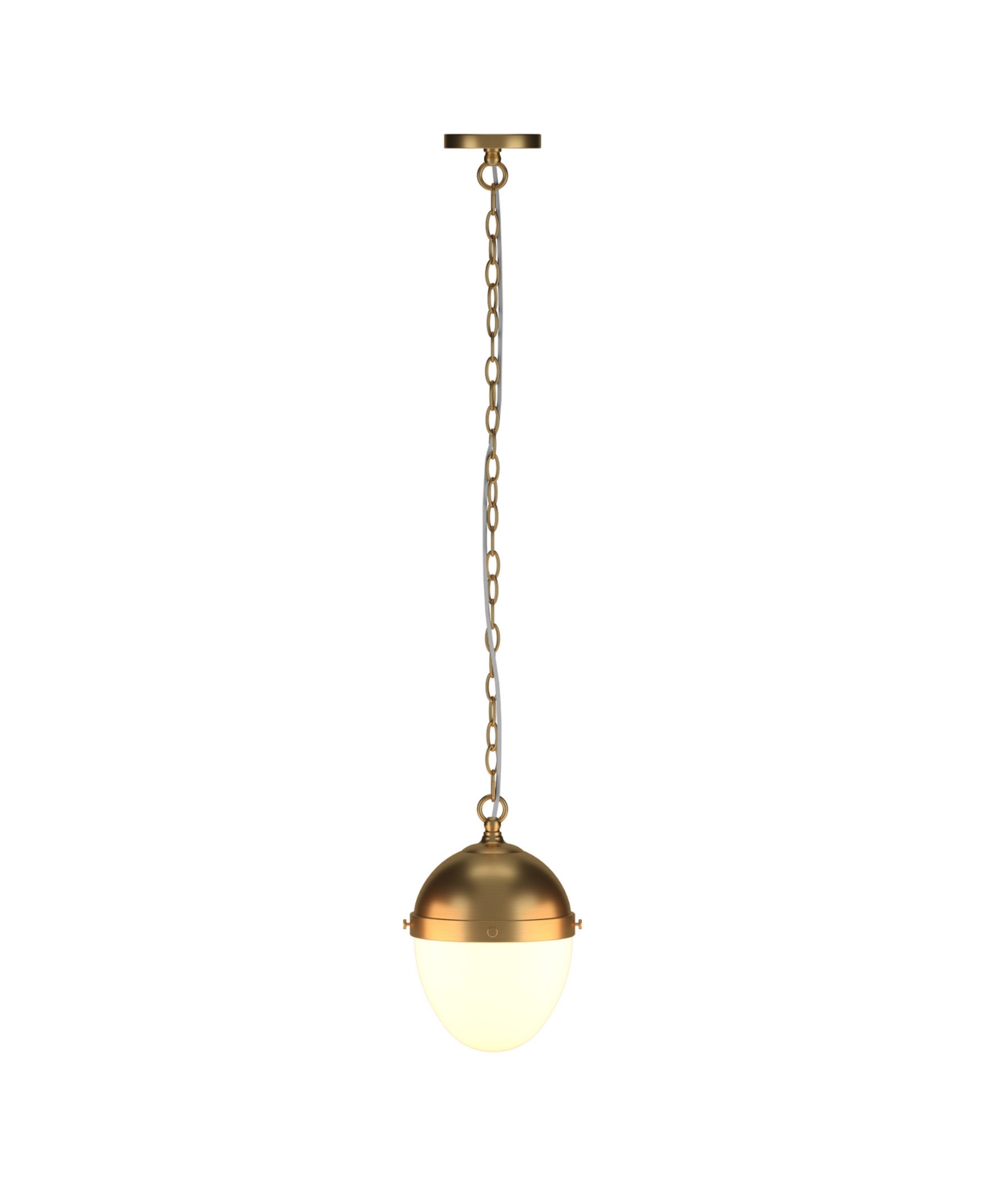 Hudson & Canal Aurelia 13" Metal Pendant With Glass Shade In Gold