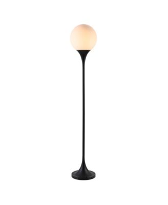 Mahdi 70" Metal Torchiere Floor Lamp with Glass Shade