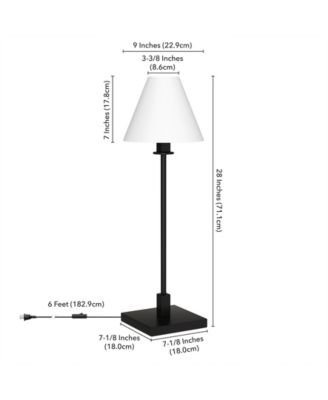 Clement 28" Metal Table Lamp with Fabric Shade