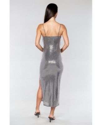 Women's Disco Dot Maxi Tank Bodycon Dress