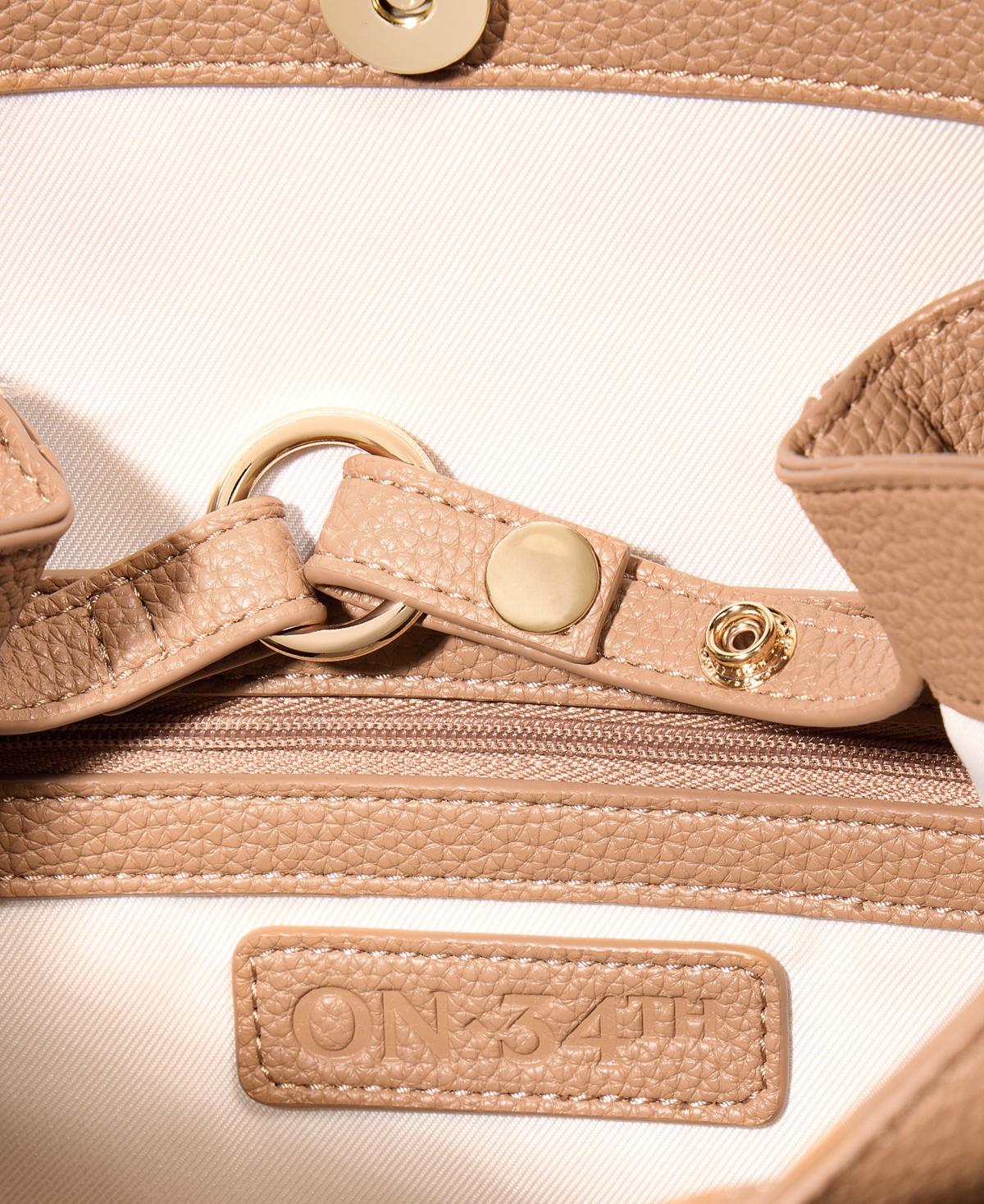 On 34th Jyyll Large Solid Tote With Removable Pouch, Exclusively At Macy's In Brown