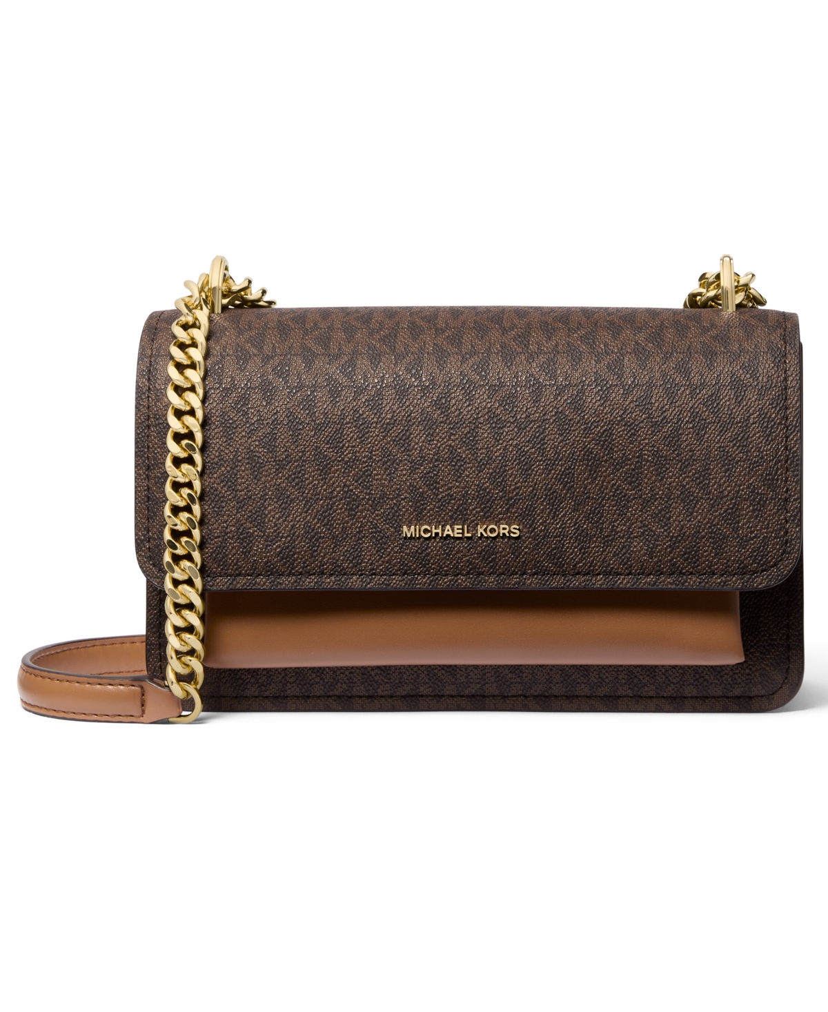 Michael Kors Claire Small Shoulder Bag In Brown