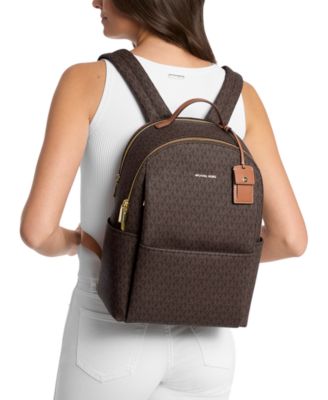 Michael Kors Sable Small Logo Multifunction Backpack