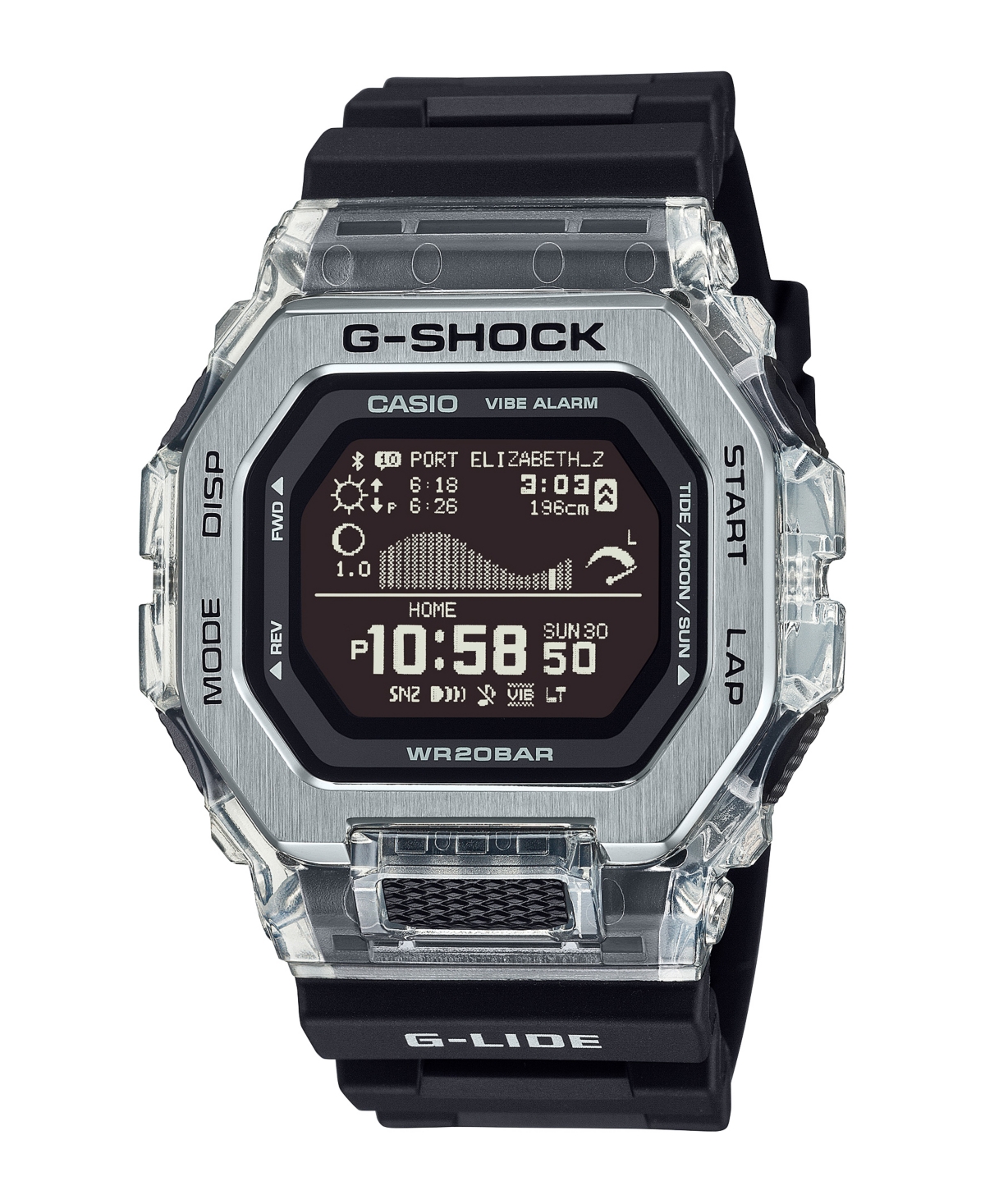 Men's Black Resin Watch, 46mm - Black