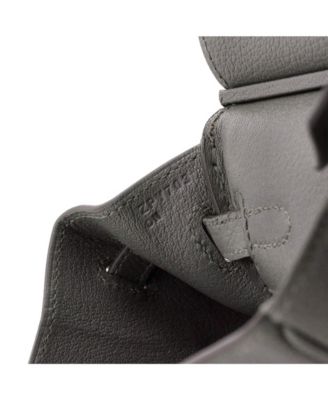 Pre-Owned Hermes Birkin 25 Handbag Grey Togo with Gold Hardware