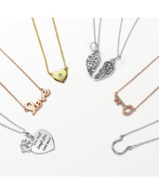 Minimalist Horseshoe Pendant Necklace - Good Luck Charm - Gold & Silver